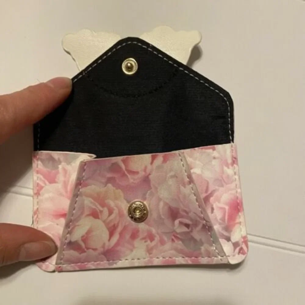 Betsey Johnson Stick on Phone Pink Wallet Floral Rainbow - Picture 3 of 6